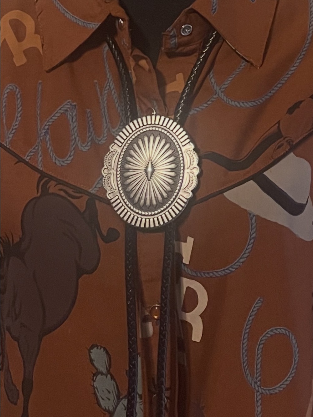 Western-Inspired Concho Bolo Tie